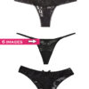 Lace Mesh Thong Panties