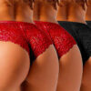 3 pack Women's Ultrasoft Lace Thong Panties