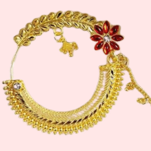 Classic Gold Plated Round Nath from Uttarakhand