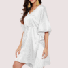 5XL - 6XL White Silk Satin Maxi Gown