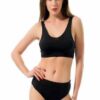 Sexy Black Tank Top Bikini Bottom Set