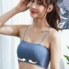2 Pack seamless padded crop top bra