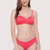 Non-Wired Cotton Push-Up Bra Panty for Women (2 pack)