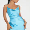 Romantic & Chic Glossy silk Mini Dress
