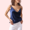 Elegant Cowl Neck Silk Camisole for Women