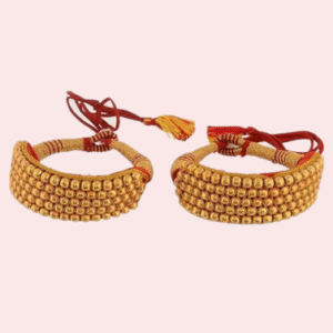 Gold Plated Kumauni Necklace with Pochi Set