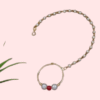 Bridal Nose Ring with Pearl Chain for Women
